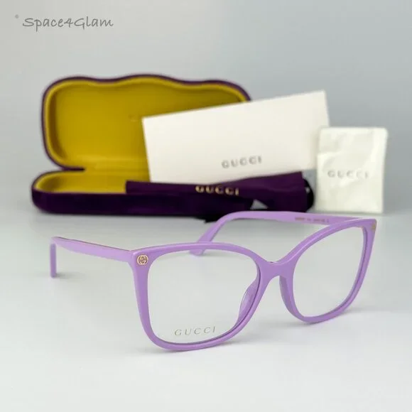 Gucci Women Eyeglasses Violet Demo Square GG0026O 014 BRAND NEW Gucci GG0026O 014 Women main image 3